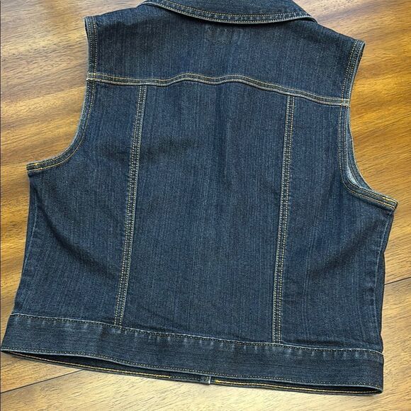 LOFT Dark Blue Denim Vest - Picture 4 of 4